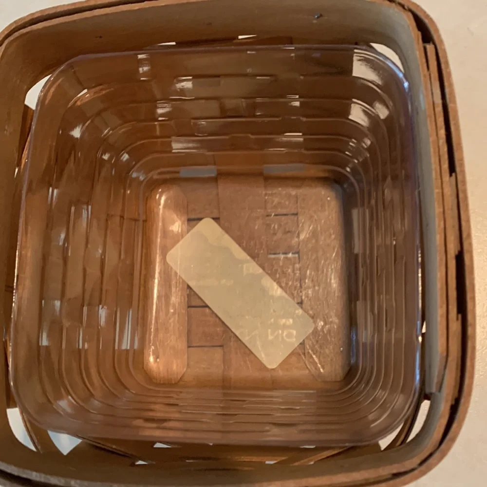 Longaberger Teaspoon Basket with Protector and Product card